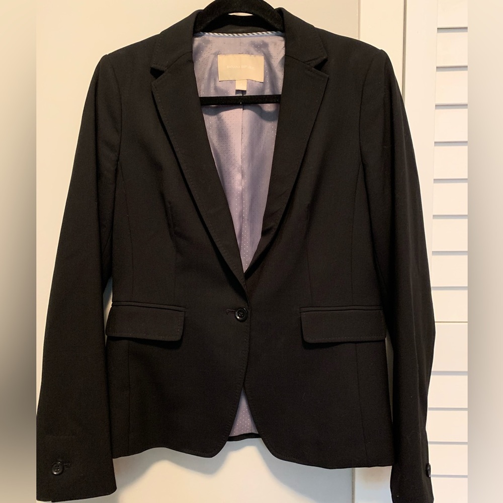 Banana Republic Black Women's Single-Button Blazer